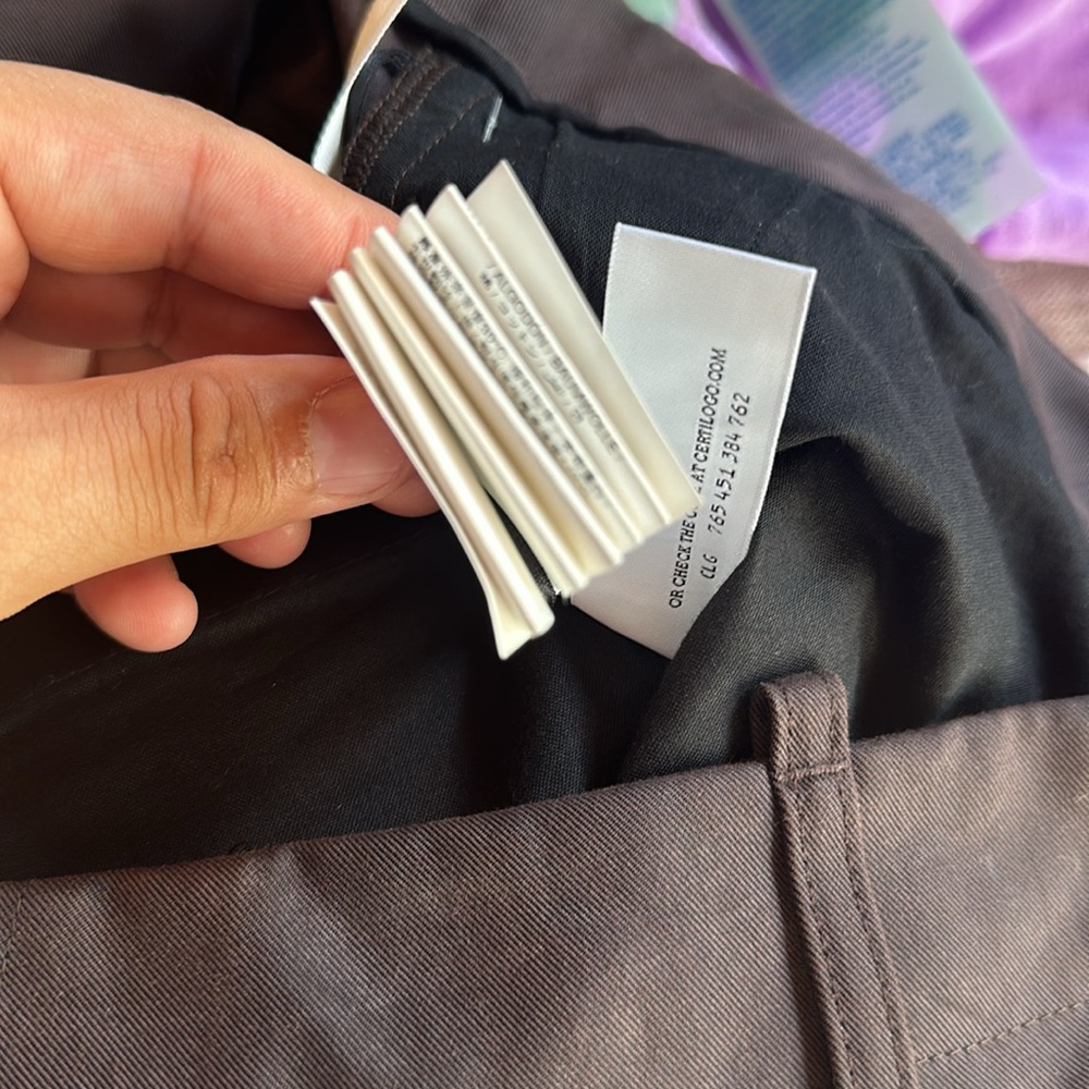 NEW w/tags Off-White Brown Gray Cargo Pants L 12 10 - Picture 10 of 10